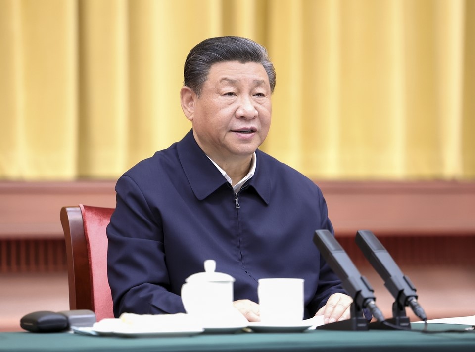 2024年3月20日下午，中共中央總書記、國家主席、中央軍委主席習(xí)近平在湖南省長沙市主持召開新時代推動中部地區(qū)崛起座談會并發(fā)表重要講話。新華社記者 鞠鵬 攝 