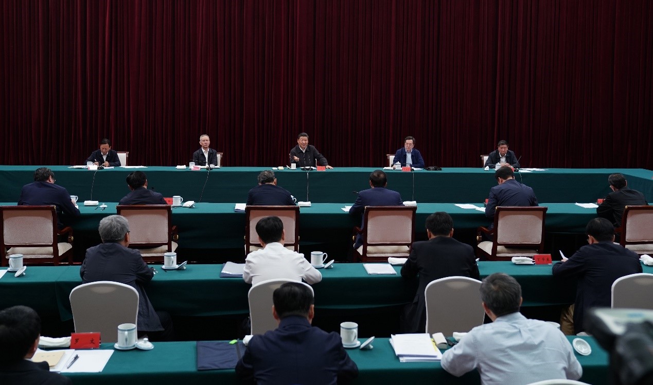 2019年5月20日至22日，中共中央總書記、國家主席、中央軍委主席習(xí)近平在江西考察，主持召開推動中部地區(qū)崛起工作座談會并發(fā)表重要講話。新華社記者 謝環(huán)馳 攝 